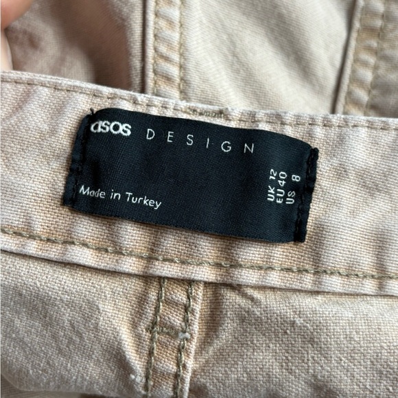 Asos Design Straight Denim Jeans Women's Beige High Rise Medium Wash size 8 - Picture 2 of 15